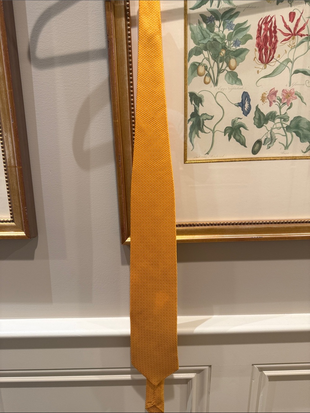 Zilli Golden Yellow Textured Silk Men's Tie
